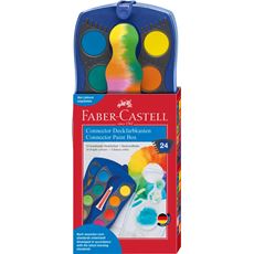 Faber-Castell - Astuccio blu con 24 acquerelli Connector