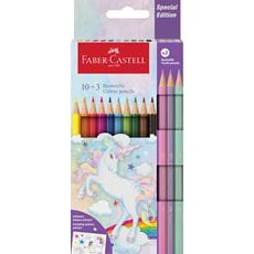 Faber-Castell - Astuccio in cartone con matite colorate classic Unicorno, 13