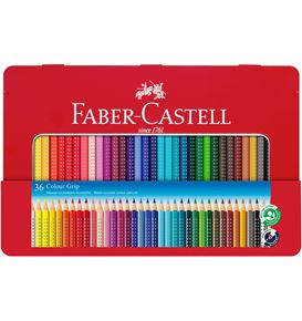 Faber-Castell - Matite Colorate Colour Grip Astuccio metallo 36