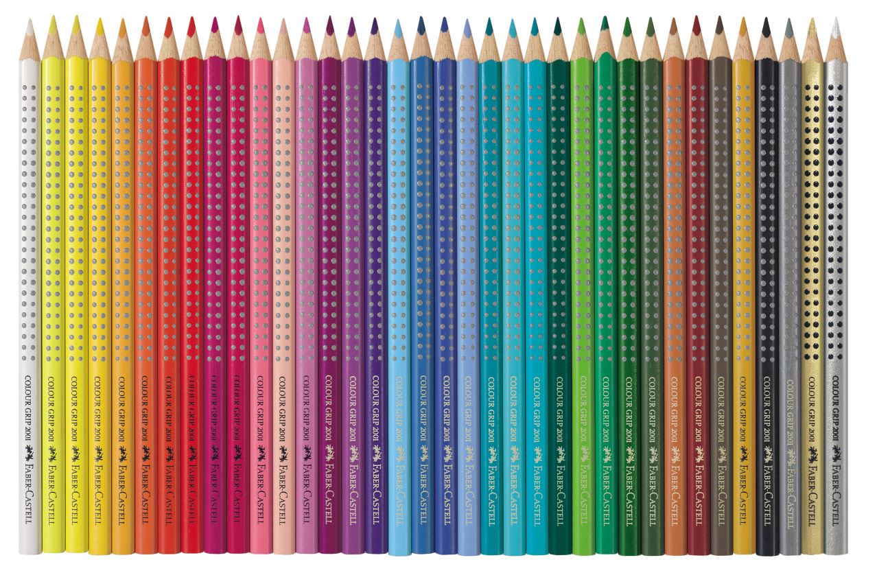 confezione da 36 Faber-Castell Grip 2001 matite solubile in acqua di colore in Studio Box 