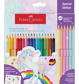 Faber-Castell - Matite colorate Colour Grip Unicorno 18+6