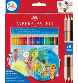 Faber-Castell - Matite colorate Colour Grip Children of the world  20+3