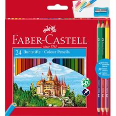 Faber-Castell - Matite colorate Eco 24 e 3 matite Bicolore