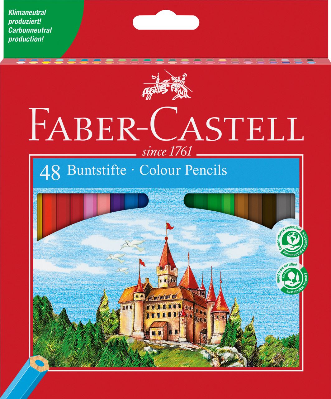 Faber-Castell - Astuccio da 48 matite colorate Castello