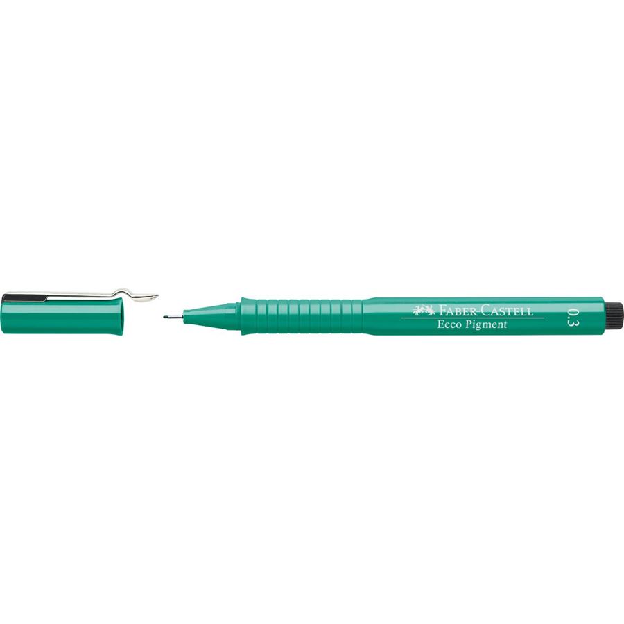 Faber-Castell - Penna a fibra Ecco Pigment 0.3 mm verde