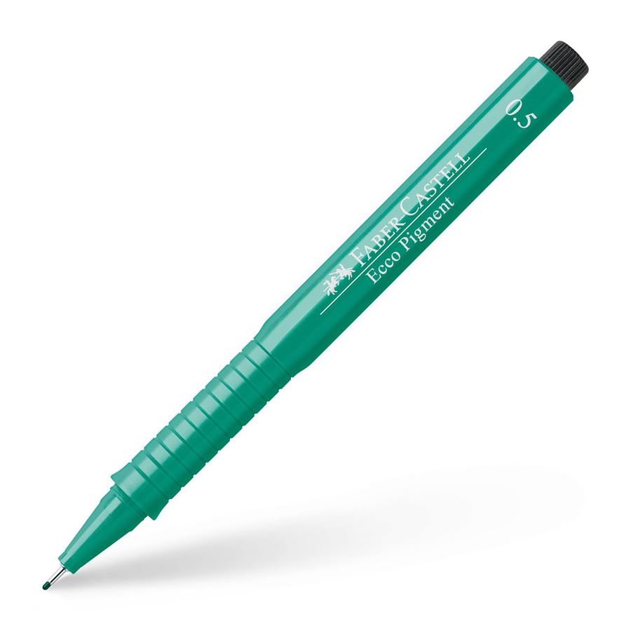 Faber-Castell - Penna a fibra Ecco Pigment 0.5 mm verde