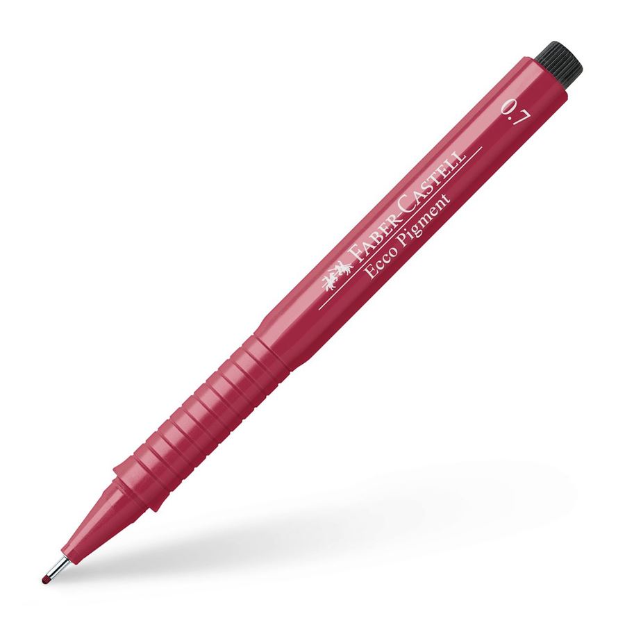 Faber-Castell - Penna a fibra Ecco Pigment 0.7 mm rossa