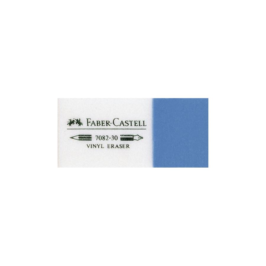 Faber-Castell - Gomma 7082 per matita ed inchiostro bianca e blu