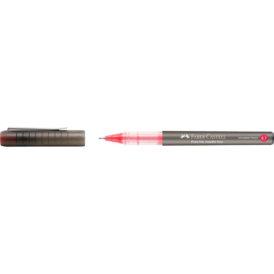 Faber-Castell - Roller Free Ink Needle 0.7 mm rosso