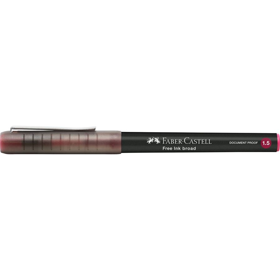 Faber-Castell - Free Ink rollerball, 1.5 mm, rosso scuro