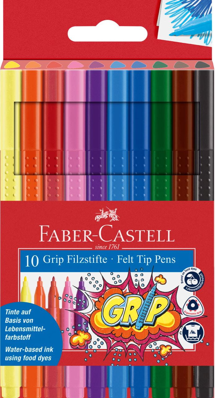 Faber-Castell - Grip Colour Marker Bustina 10