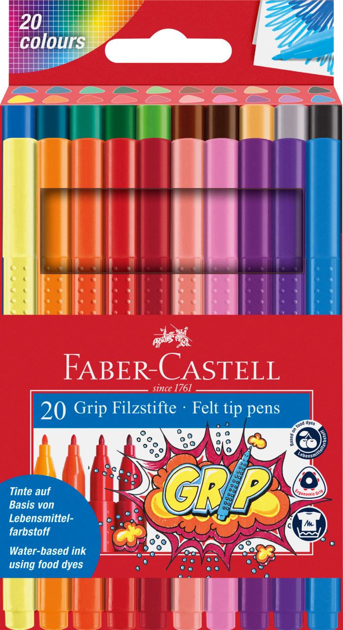 Faber-Castell - Grip Colour Marker Bustina plastica 20
