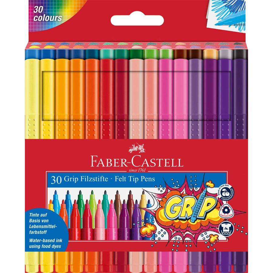 Faber-Castell - Grip Colour Marker Bustina cartone 30