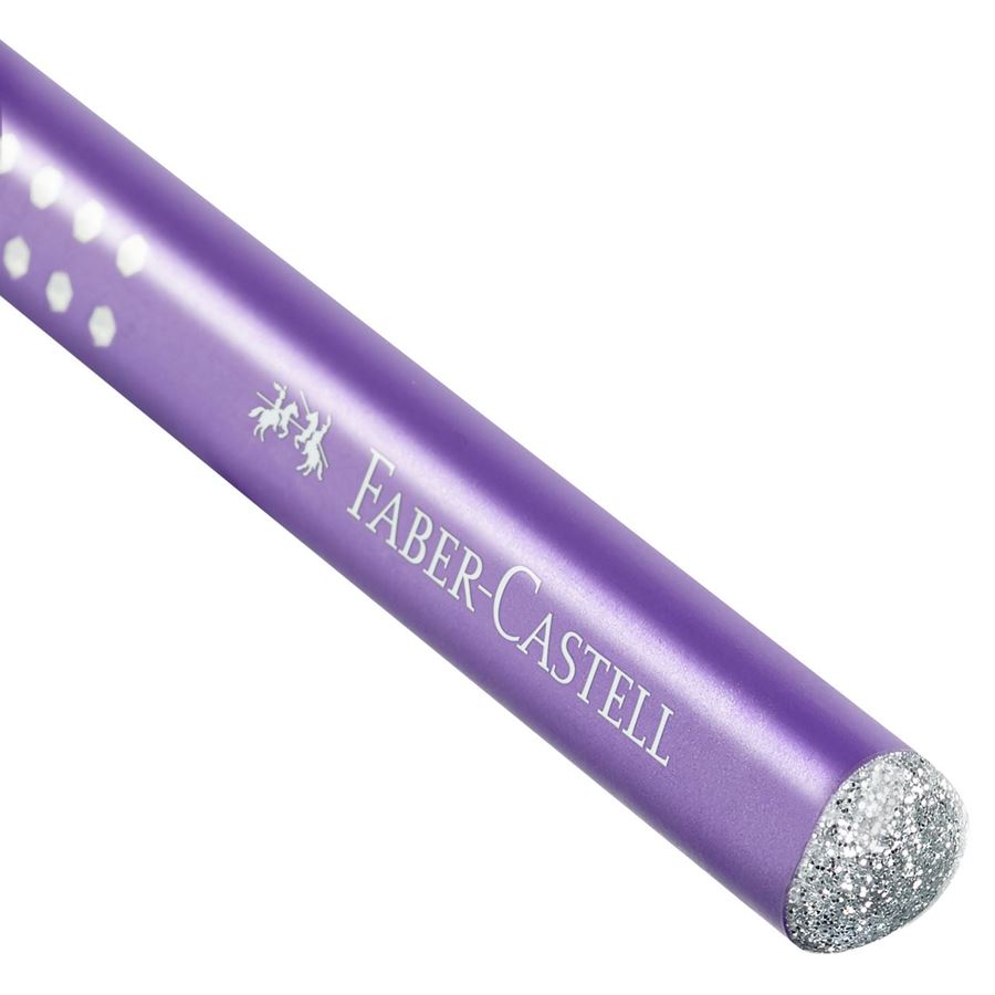 Faber-Castell - Matita di grafite Jumbo Sparkle viola perlato