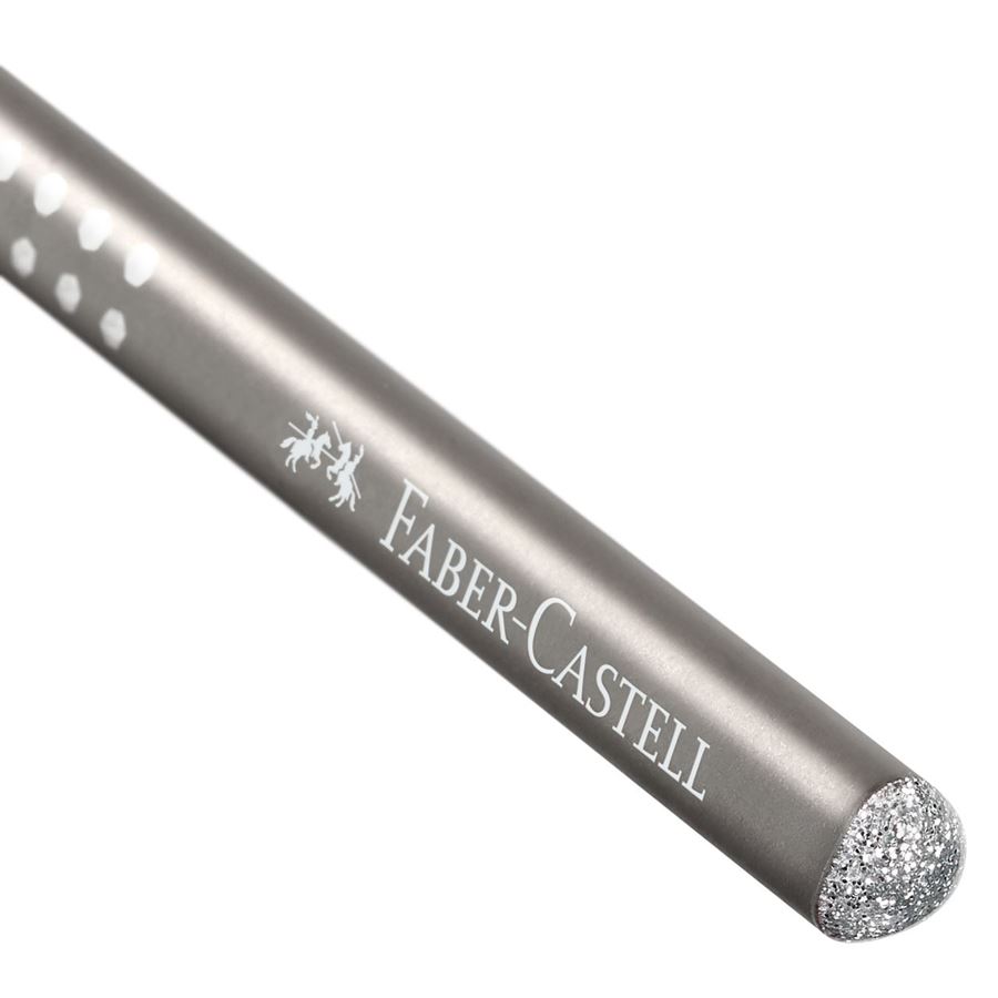 Faber-Castell - Matita di grafite Sparkle argento perla