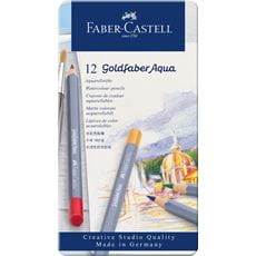 Faber-Castell - Matite colorate acquerellabili Goldfaber Aqua conf met da 12