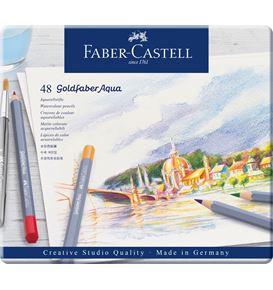 Faber-Castell - Matite colorate acquerellabili Goldfaber Aqua conf met da 48