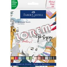 Faber-Castell - Astuccio con 12 Sketch Marker Goldfaber