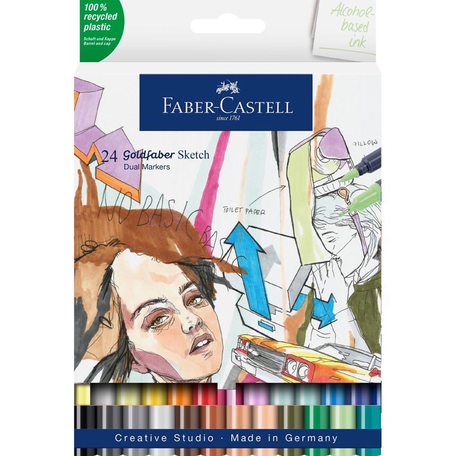 Faber-Castell - Astuccio con 24 Sketch Marker Goldfaber