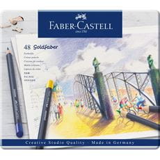 Faber-Castell - Matite colorate Goldfaber conf. metallo da 48
