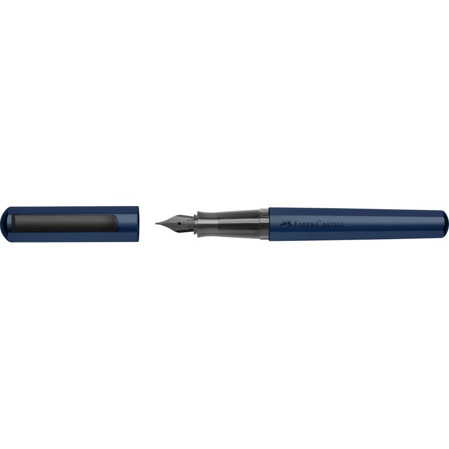 Faber-Castell - Penna stilografica Hexo blu, EF