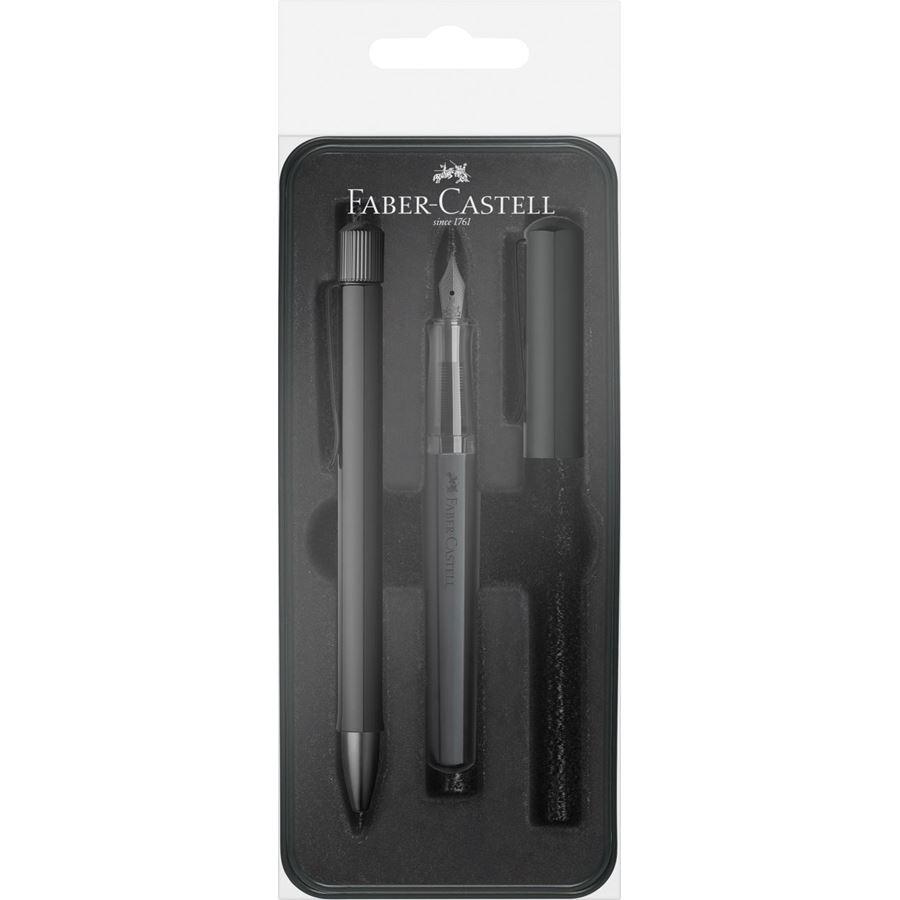 Faber-Castell - Set Hexo penna stil. M/port. nero
