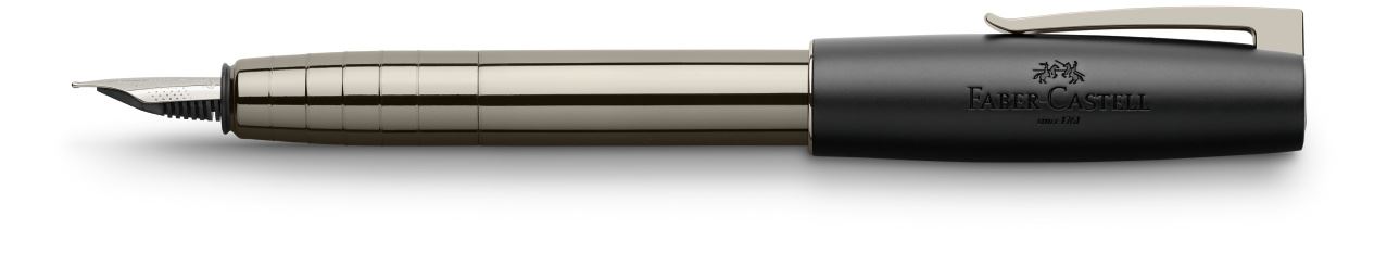 Faber-Castell - Penna stilografica Loom gunmetal lucida EF