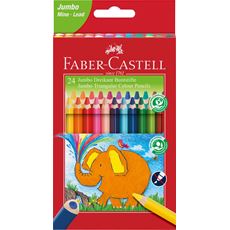 Faber-Castell - Astuccio 24 matite colorate triangolari Jumbo 5.4mm