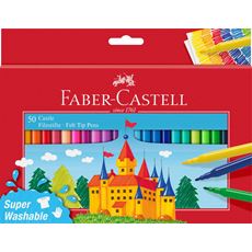 Faber-Castell - Astuccio con 50 pennarelli Castello superlavabili