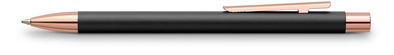 Faber-Castell - Penna a sfera Neo Slim in metallo laccato nero, Rosegold