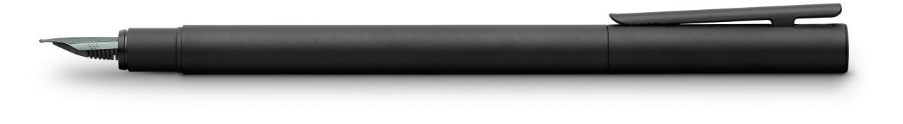 Faber-Castell - Penna stilografica Neo Slim in metallo laccato nero, media