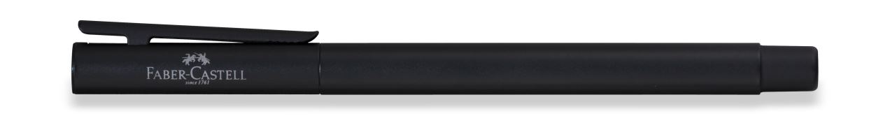 Faber-Castell - Penna stilografica Neo Slim in metallo laccato nero, media