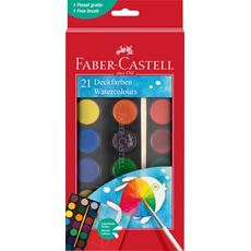 Faber-Castell - Astuccio con 21 acquerelli + pennello