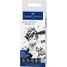Faber-Castell - Pitt Artist Pen Manga 6x grigio,nero