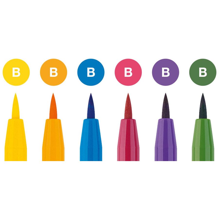Faber-Castell - Penna Pitt Artist Pen colori Base Set 6