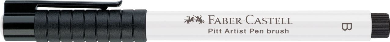 Faber-Castell - Penna a china Pitt Artist Pen punta pennello bianca