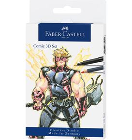 Faber-Castell - Set Comic Illustration 3D, 11 pezzi