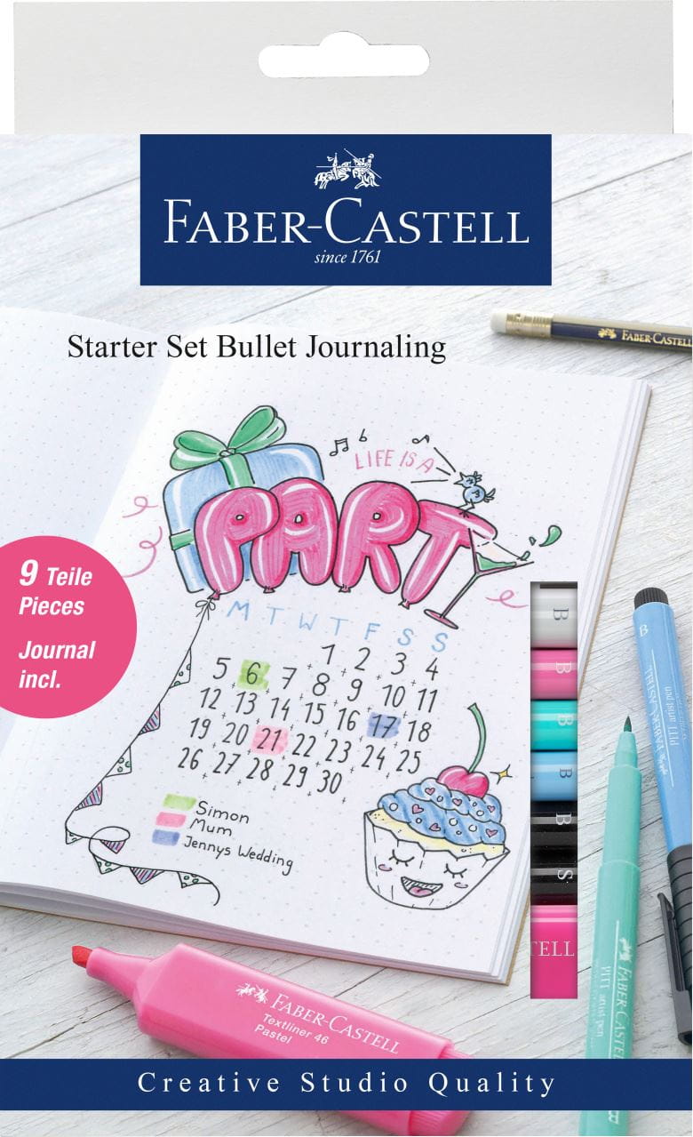 Faber-Castell - Starter set con 9 pezzi per Bullet Journaling
