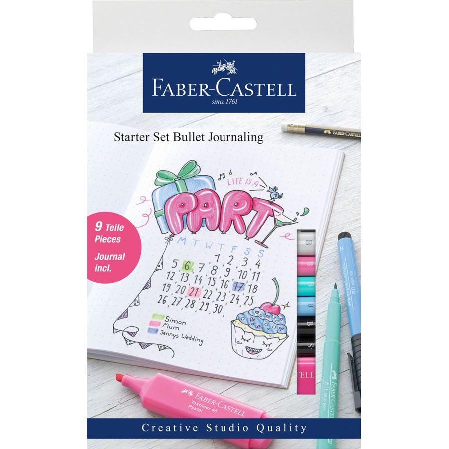 Faber-Castell - Starter set con 9 pezzi per Bullet Journaling