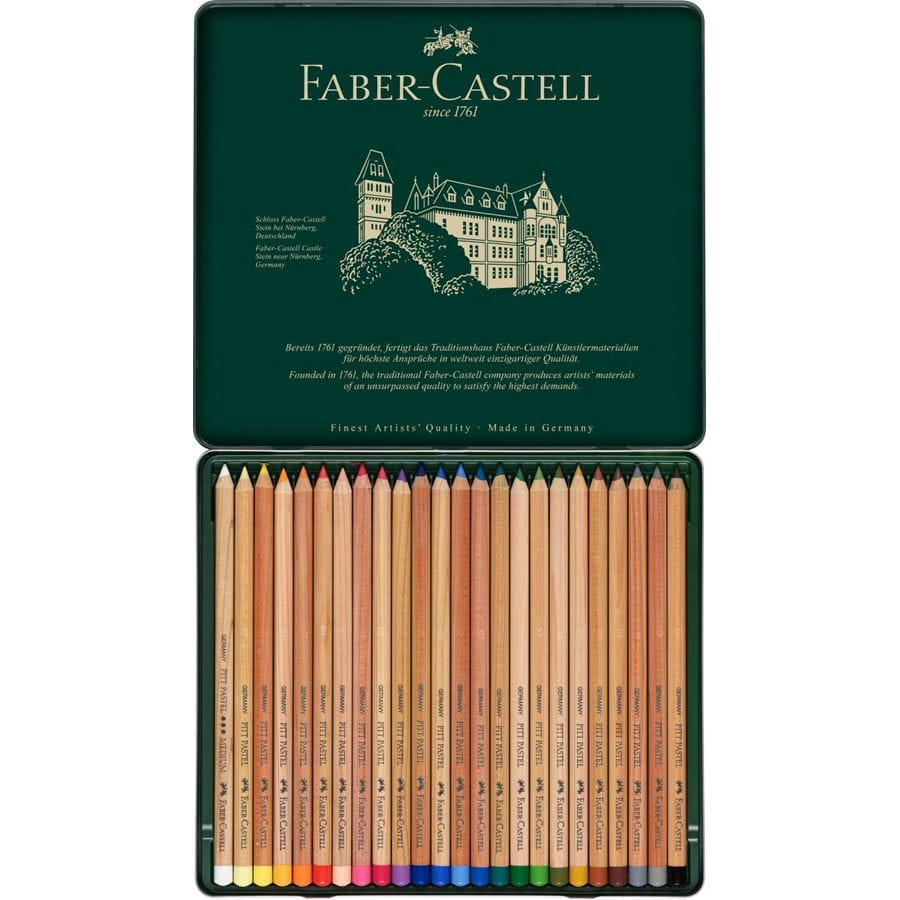 Faber-Castell - Matite Pitt Pastel Astuccio metallo 24