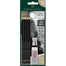 Faber-Castell - Set di matite Pitt Graphite Matte, blister, 6 pezzi