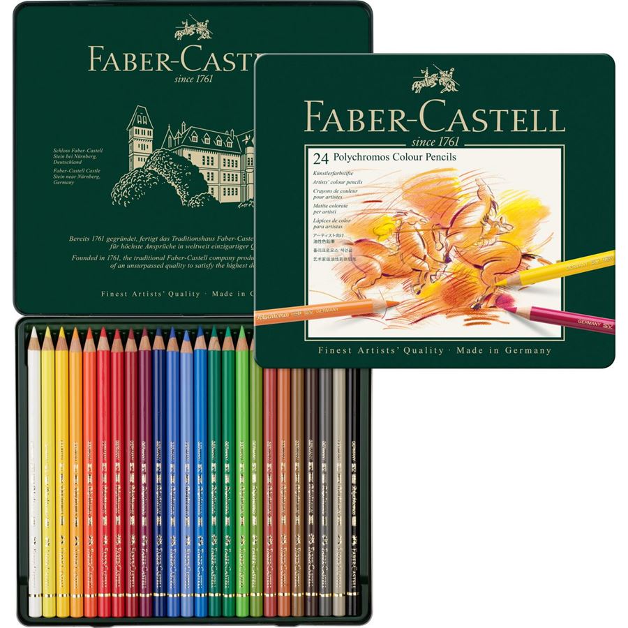 Faber-Castell - Matite Colorate Polychromos Astuccio metallo 24