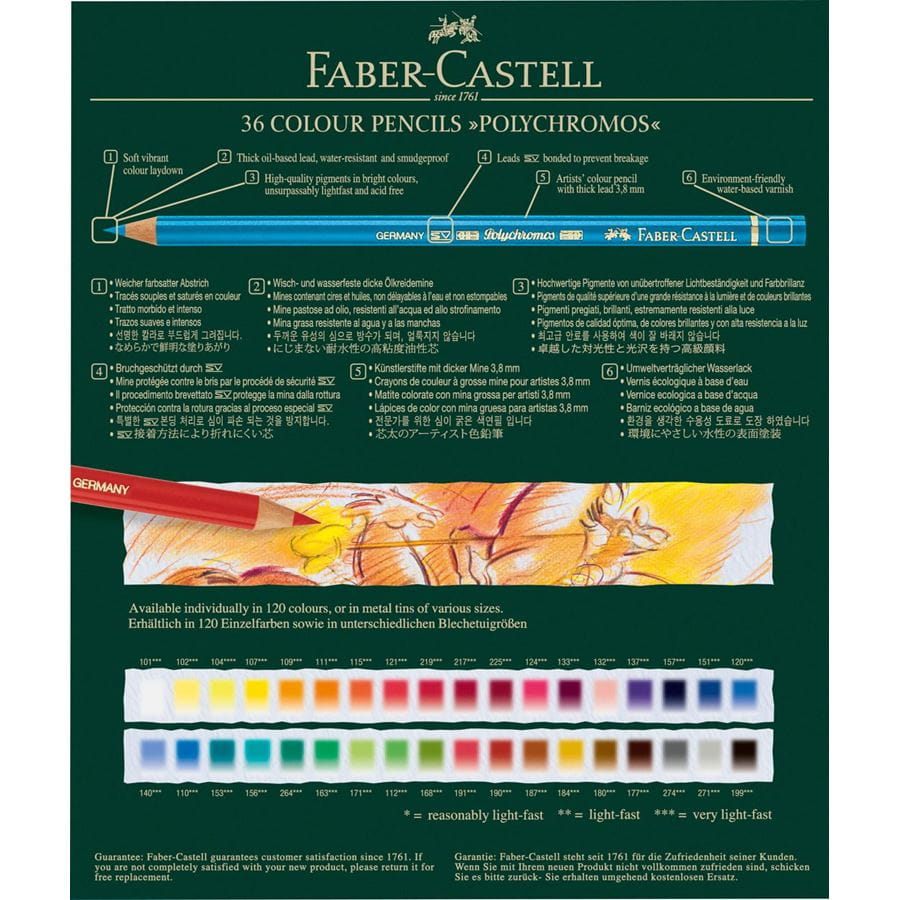 Faber-Castell - Matite Colorate Polychromos Studio Box 36