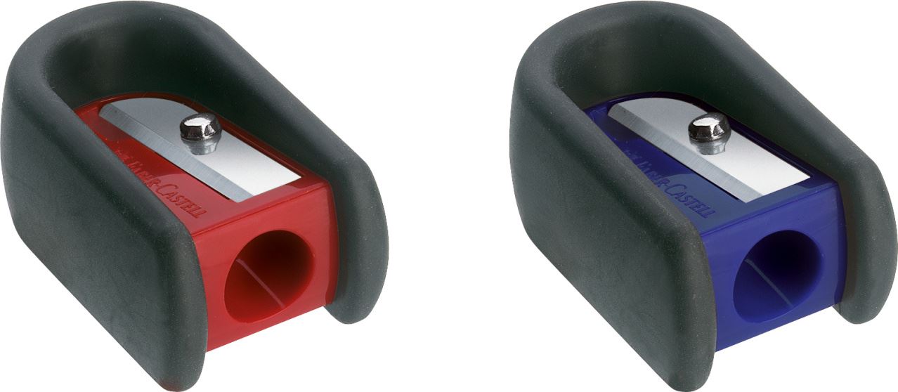 Faber-Castell - Temperamatite ergonomico 1foro rossa/blu
