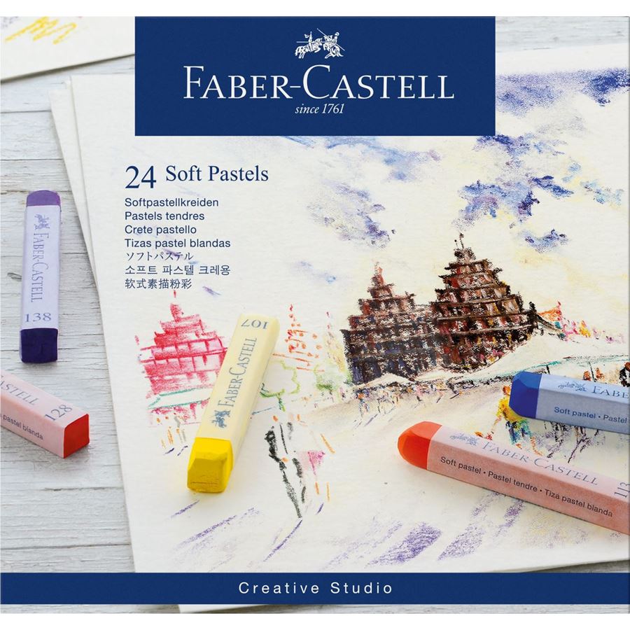 Faber-Castell - Ast. cart. 24 crete Soft