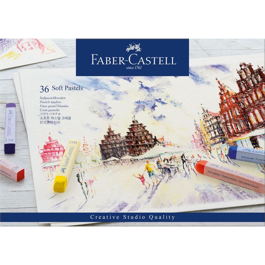 Faber-Castell - Ast. cart. 36 crete Soft