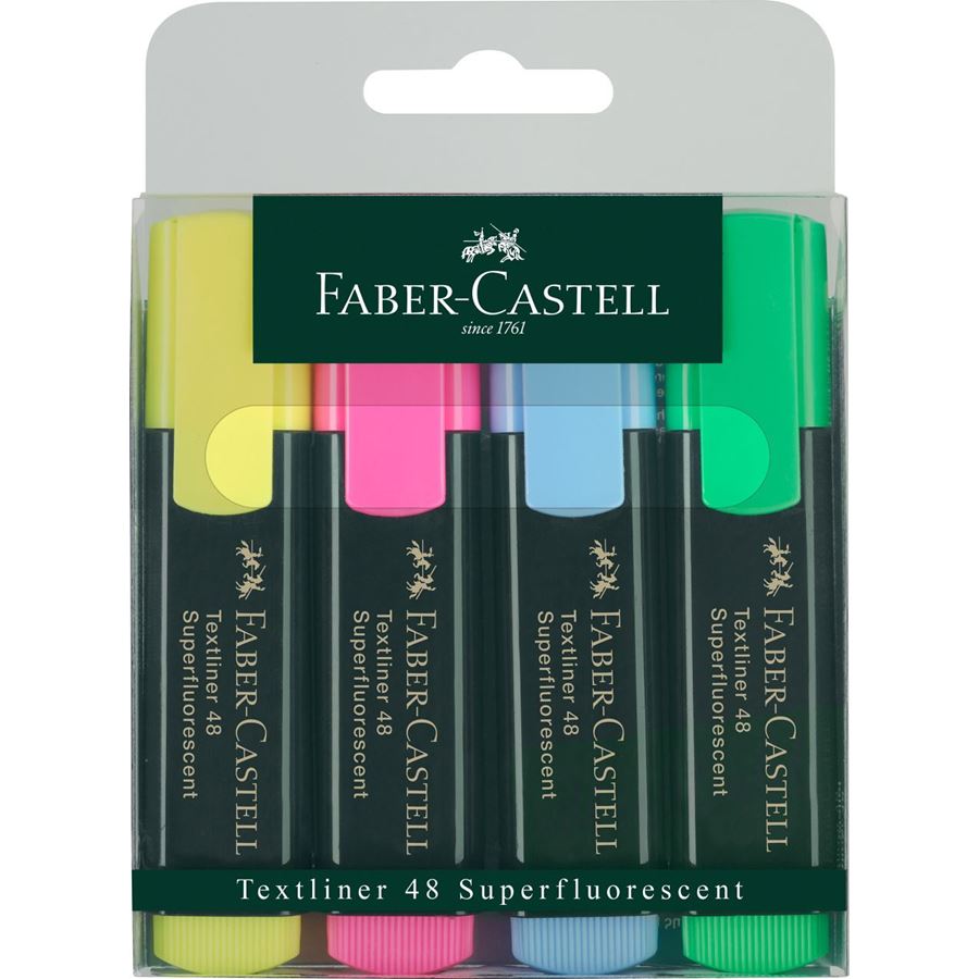 Faber-Castell - Evidenziatori Textliner 48 Bustina con 4