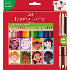 Faber-Castell - Children of the World 24+3 skintones