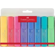 Faber-Castell - Bustina con 8 evidenziatori Textliner 46 Pastel
