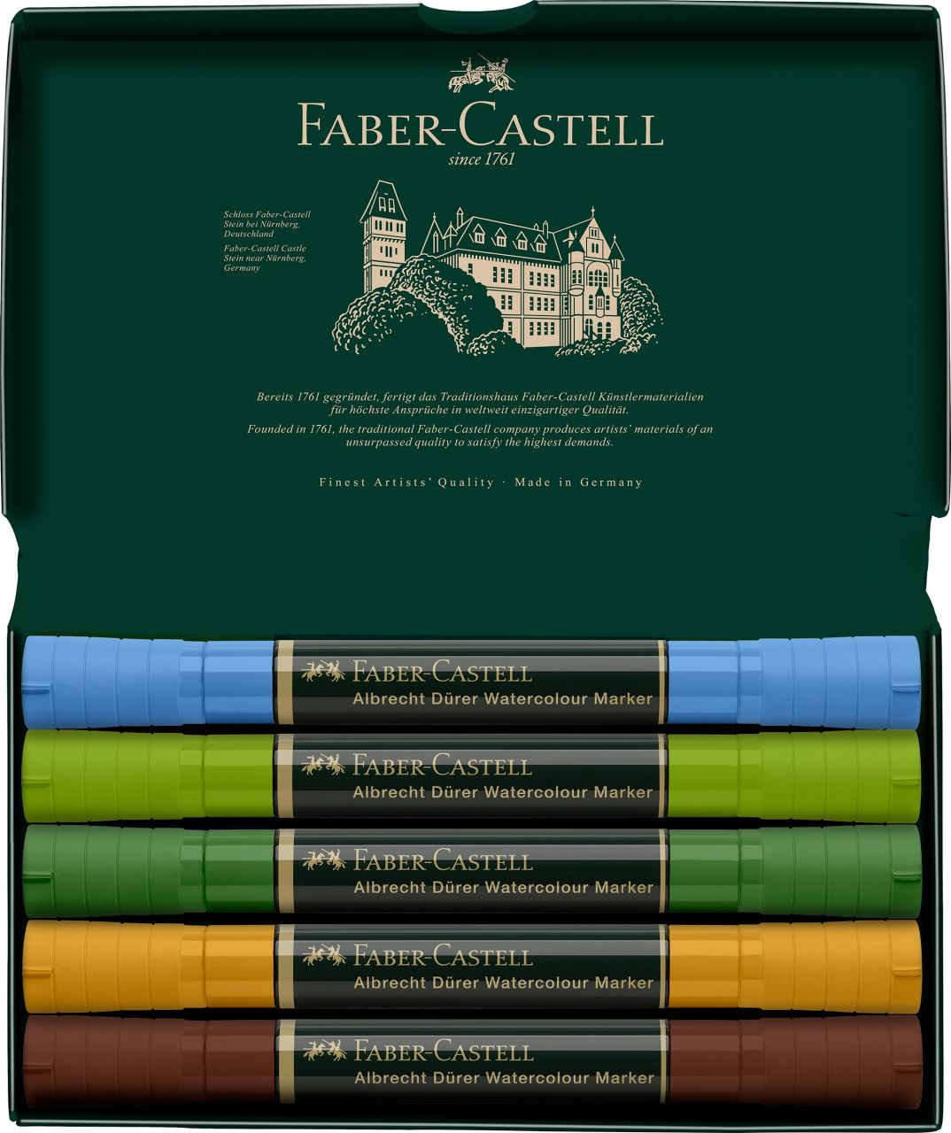 Faber-Castell - Marker acquerellabili Albrecht Dürer, conf. da 5, Plein Air